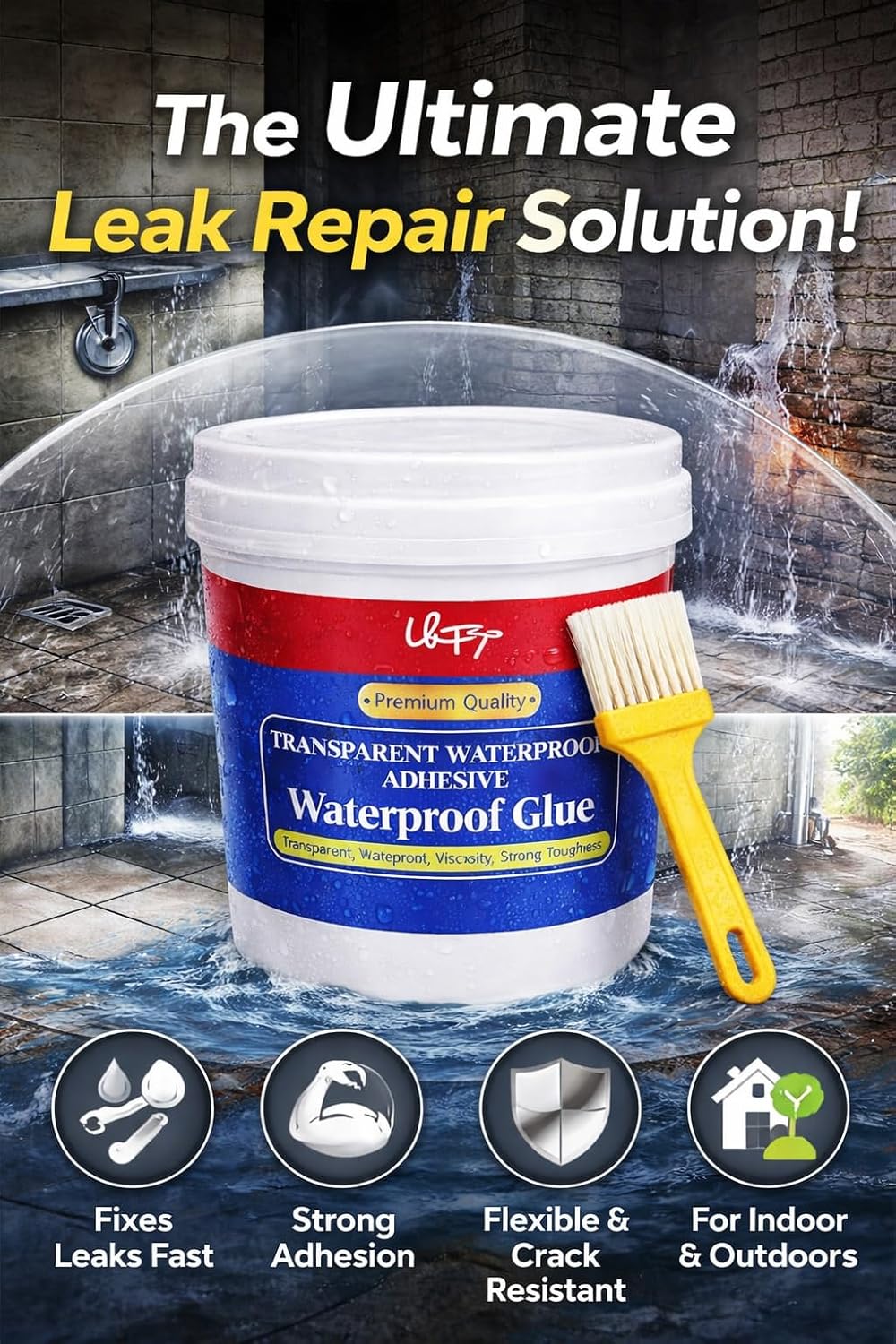 Transparent Waterproof Glue 200g Each (Pack Of 2)