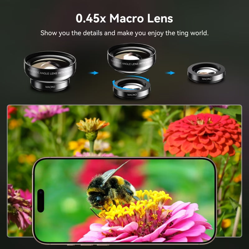 2 In 1 Mobile Camera Lens (Wide Angle + Macro Lens)