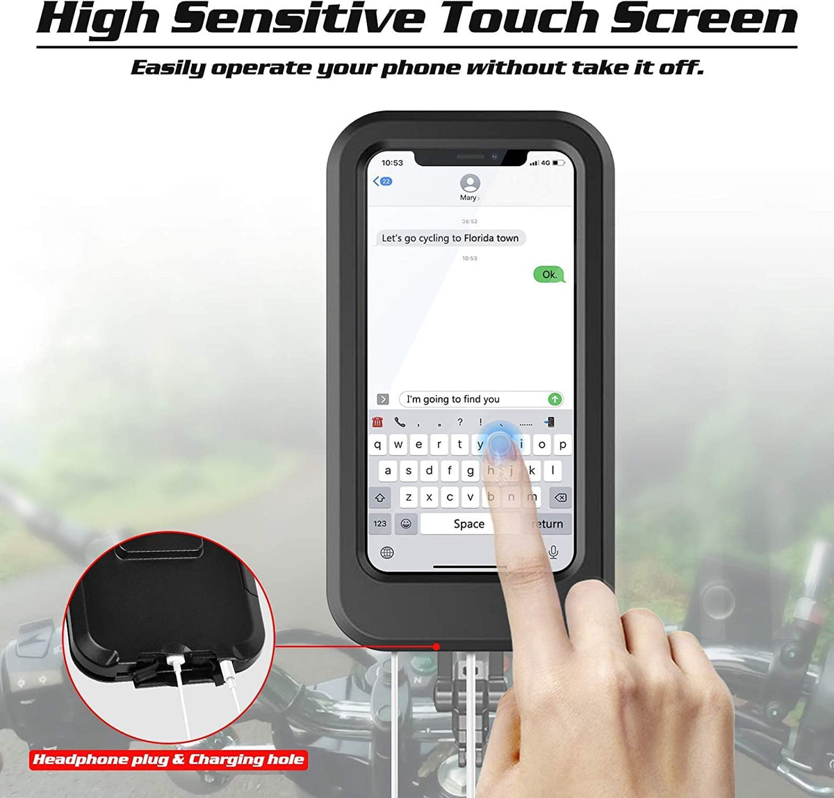 Waterproof Motorcycle, Bike, Scooter & Bicycle Cell Phone Holder