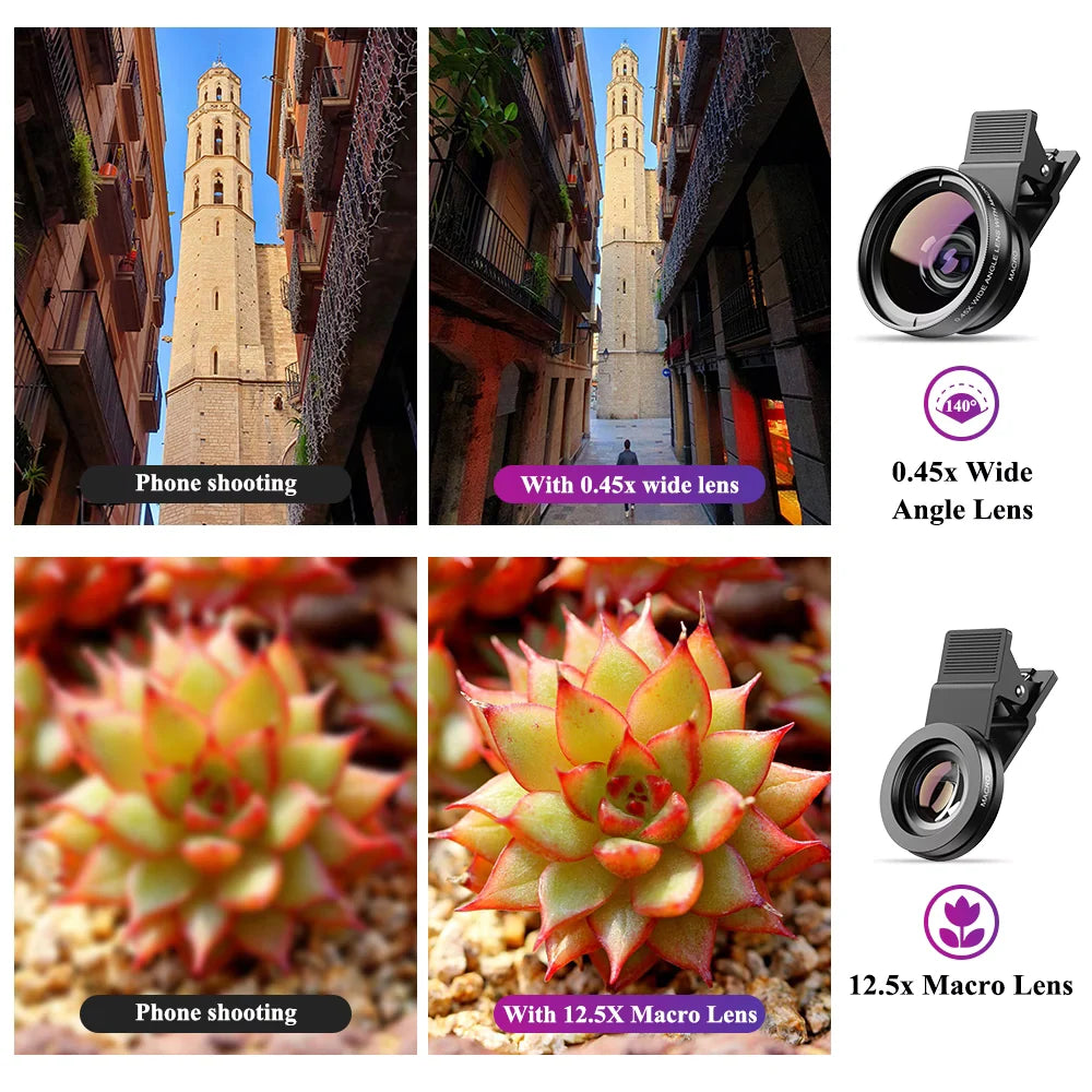 2 In 1 Mobile Camera Lens (Wide Angle + Macro Lens)