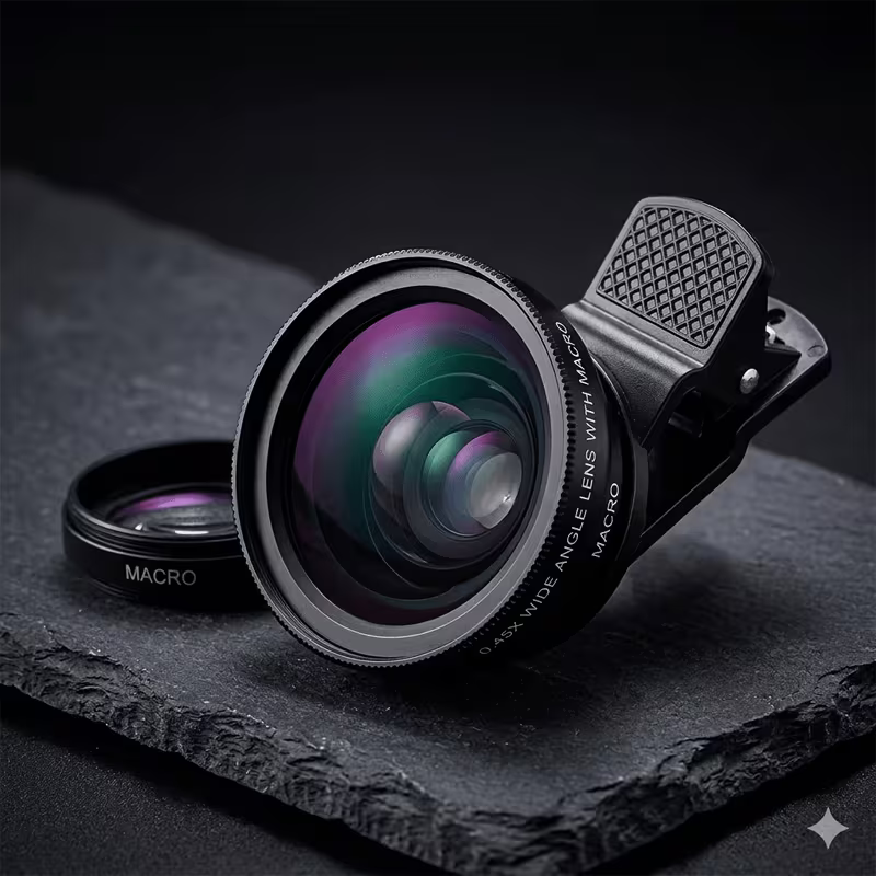 2 In 1 Mobile Camera Lens (Wide Angle + Macro Lens)