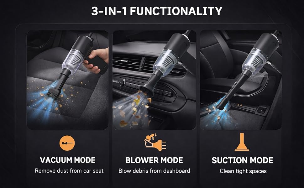 Vacuum Suction Cleaner- Portable Air Duster Wireless